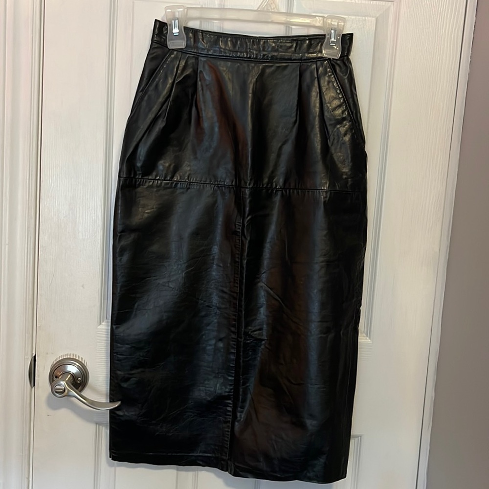 Vintage leather skirt
